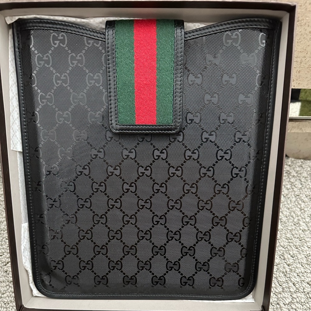 Gucci Imprime Leather iPad Case